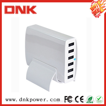 10A 6port Mini Portable Universal USB Dual Battery Car Charger